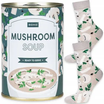 Podprsenka SOXO dámské ponožky v plechovce - žampionová polévka