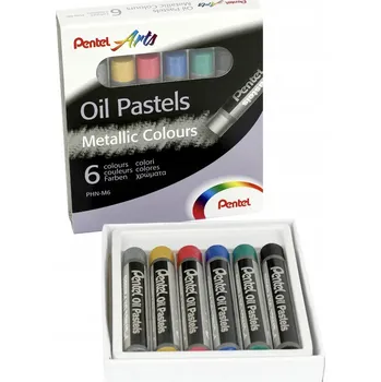 Pastelka Olejové pastelky olejové pastelky 6 metalických barev PENTEL PHN-M6