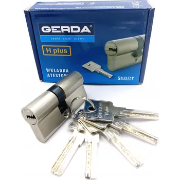 Vložka do dveří Vložka GERDA vrtaná H-PLUS 30/30 nikl, certifikovaná + 5 klíčů