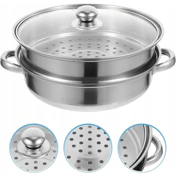 Hrnec na vaření knedlíků v páře stříbrná