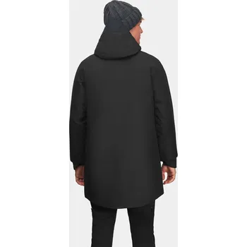 Pánský kabát Alpinus pánský kabát černý klasický do půlky stehen Multan velikost L