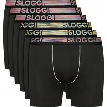 Boxerky SLOGGI MEN GO ABC NATURAL SHORT 6P pánské bavlněné boxerky 6 kusů S
