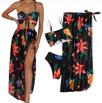 Dámské plavky DVOUDÍLNÉ PLAVKY S PAREEM, BIKINY S VYSOKÝM PASEM, DÁMSKÉ MODELUJÍCÍ S