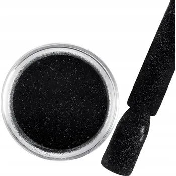 Prášek na nehty ČERNÝ efekt námrazy třpytky pixel