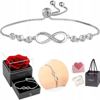 Náramek Dámský stříbrný náramek Křišťál nekonečnem jako Dárek