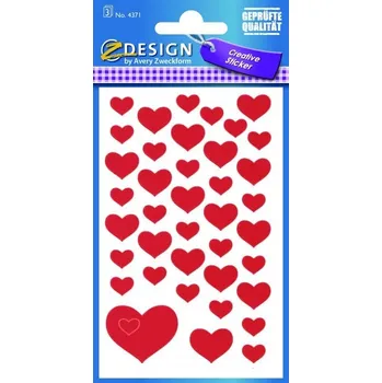 samolepka Samolepky Z-Design Creative srdíčka 4371 Avery