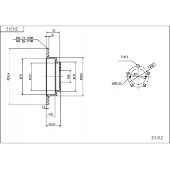 Brzdový kotouč Brzdový kotouč Hart 214 342
