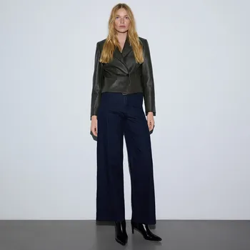 Dámské džíny Reserved - Džínové kalhoty s páskem - tmavomodrá - 720IH-59J - 720IH-59J-40