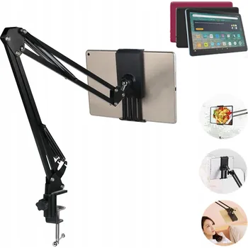 STOJAN DRŽÁK VÝLOŽNÍK S NASTAVITELNÝM RAMENEM K PSACÍMU STOLU PRO TABLET TELEFON