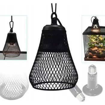 Teraristika ŽÁROVKA PRO ŽELVY UVA UVB - Topná lampa s ochrannou mřížkou pro plazy 75W