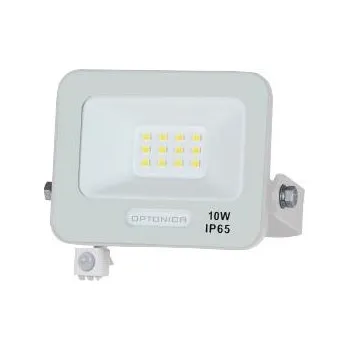 Optonica LED SMD FLOODLIGHT bílé 10W 90lm/W AC180-265V 120° IP65 3000K + SENSOR - 15cm CABLE