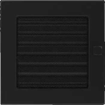 Větrací mřížka Ventilační mřížka lakovaná Kratki obdélníková 17x17 cm černá