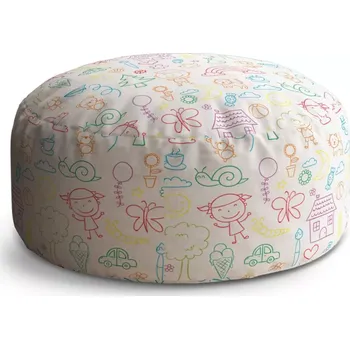 Taburet Sablio Taburet Circle Barevná školka: 38x48 cm