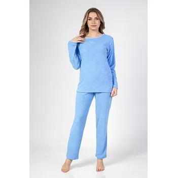 Dámské pyžamo Regina dámské pyžamo froté modré velikost XXL