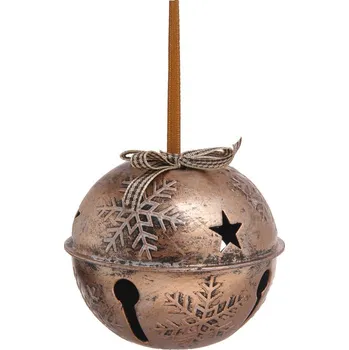 Dekorace - Vánoční rolnička s ornamenty Ø 8 cm 1 ks