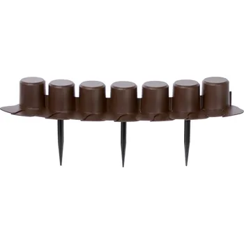Zahradní obrubník Zahradní lem PALISÁDA IPAL7 Hnědý 405 x 6 cm - Prosperplast