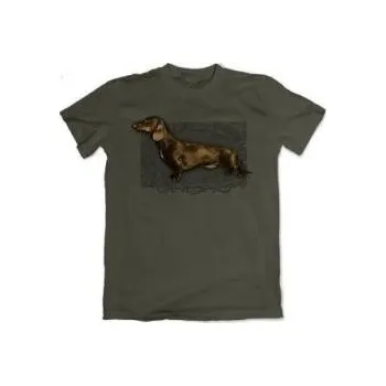 Pánské tričko Bad Badger Myslivecké tričko - jezevčík hladkosrstý - Velikost 4XL