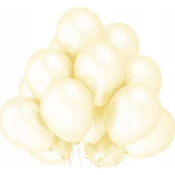 Balónek Latexové balónky Partydeco 100 kusů, krémové (ecru)