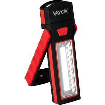 Svítilna VAYOX Kempingová svítilna VA0101 120lm, na baterie 160 MM ČERNÁ|ČERVENÁ