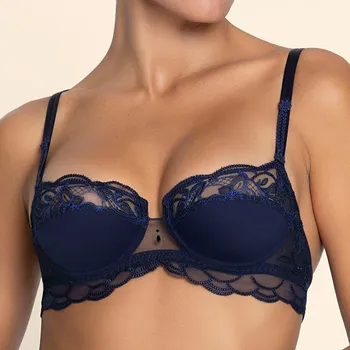 Podprsenka Lise Charmel - Eclat couture podprsenka půlová nevyztužená bleu night 70D ACJ3073