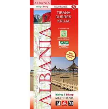 Albania hiking & biking 1:50000, 9 Teile - Huber Kartographie GmbH [EN] (2012, Mapový list, Huber, München)