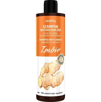 Šampon Venita Imbir trichologický šampon pro barvené, oslabené a po kadeřnické vlasy, 300 ml