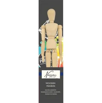 Dřevěná hračka Creative Craft Group Dřevěný pohyblivý model manekýn 30cm č.1
