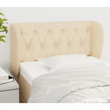 Čelo postele typu ušák krémové 83x23x78/88 cm textil IM_3117459