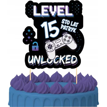 Obraz ZÁPICH DO DORTU Narozeninový Sto let GAMER HRÁČ PAD POSTAVY TOPPERY 6