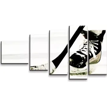 Obraz Sablio Obraz - 5-dílný Lední hokej - 100x60 cm