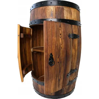 Sud Barový sud skříňka na alkohol exkluzivní LED Bonanza Wood