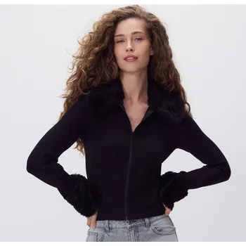 Dámský svetr Reserved - Svetr s límcem - černý - 721IU-99X - 721IU-99X-L