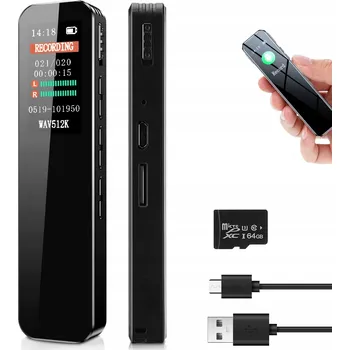 IP kamera PROFESIONÁLNÍ DIGITÁLNÍ DIKTAFON S 64GB PAMĚTÍ, ŠPIÓNSKÝ, MP3, DETEKCE ZVUKU