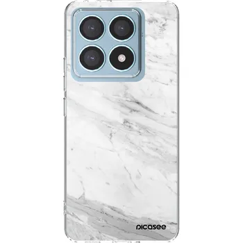 Pouzdro na mobilní telefon Picasee silikonový průhledný obal pro Xiaomi 14T Pro - White marble