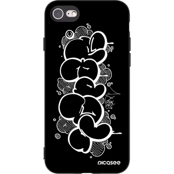 Pouzdro na mobilní telefon Picasee silikonový černý obal pro Apple iPhone 8 - Throw UP