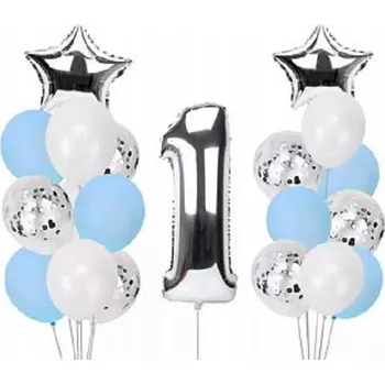 Balónek Sada balónků BALÓNKY k 1. NAROZENINÁM číslice 1 oslava narozenin