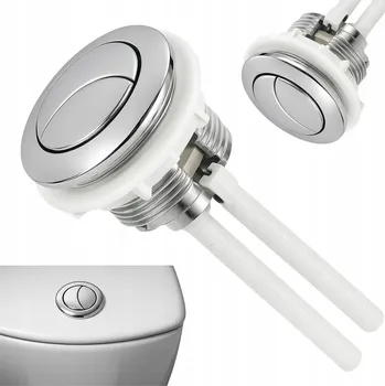 Splachovací tlačítko DVOJITÉ TLAČÍTKO SPLACHOVÁNÍ WC CHROM LESKLÝ ODOLNÉ