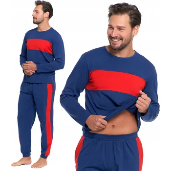 Pánské pyžamo Moraj pánské pyžamo s dlouhým rukávem a dlouhými kalhotami, velikost XL PDM3800-001