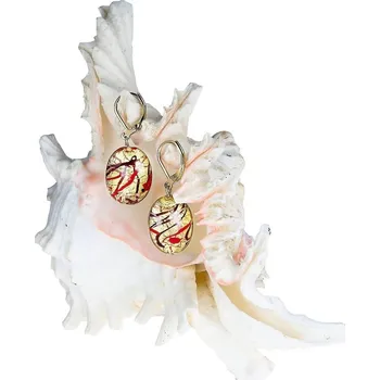 Náušnice Elegantní náušnice My Roots z perel Lampglas s 24karátovým zlatem EP15 Lampglas