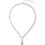 Moderní dámský náhrdelník se zirkony Crocodile 2040553 Lacoste