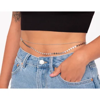 Řetízek Moderní dvojitý ocelový řetízek na pas Troli