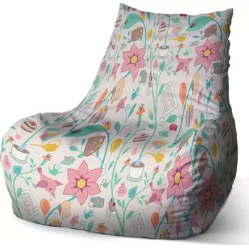 Sedací pytel Sablio Sedací vak Bean Malování - 60 x 70 x 70 cm