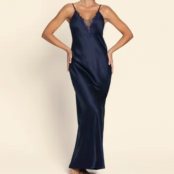 Lise Charmel - Eclat couture noční košilka dlouhá bleu night S ALJ1173