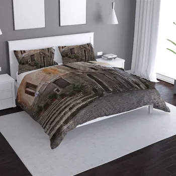 Povlečení Sablio Povlečení Starý dům 2 - 140x200 / 90x70