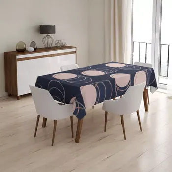 ubrus Sablio Ubrus Kruhy a puntíky - 130x130 cm