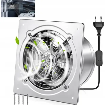 Domácí ventilátor 150 mm Axiální ventilátor nástěnný fi SILNÝ TICHÝ