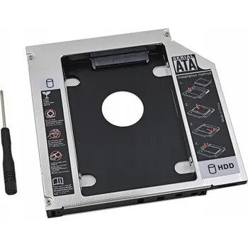 Kapsa na druhý disk rámeček 2,5 HDD SSD SATA 12,7