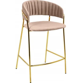 Barová židle Barová Židle King Home , odstíny hnědé, látka 89 cm