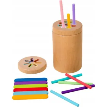 Dřevěná hračka Dřevěný třídič pro učení barev Hračka Montessori dovednostní hra NOVÁ