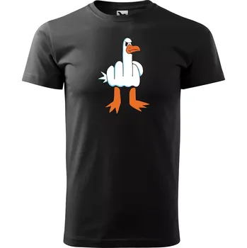 Sablio Tričko s potiskem Fuck Duck - černé 5XL